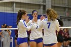 VB vs RIC  Wheaton Women's Volleyball vs Rhode Island College. - Photo by Keith Nordstrom : Wheaton, Volleyball, VB